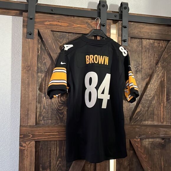 NFL NFL PITTSBURGH STEELERS NIKE #84 ANTONIO BROWN AUTHENTIC HOME JERSEY - Picture 5 of 8